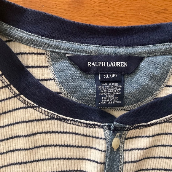 Ralph Lauren Girls Striped Shirt Dress Size 16 - Picture 3 of 3